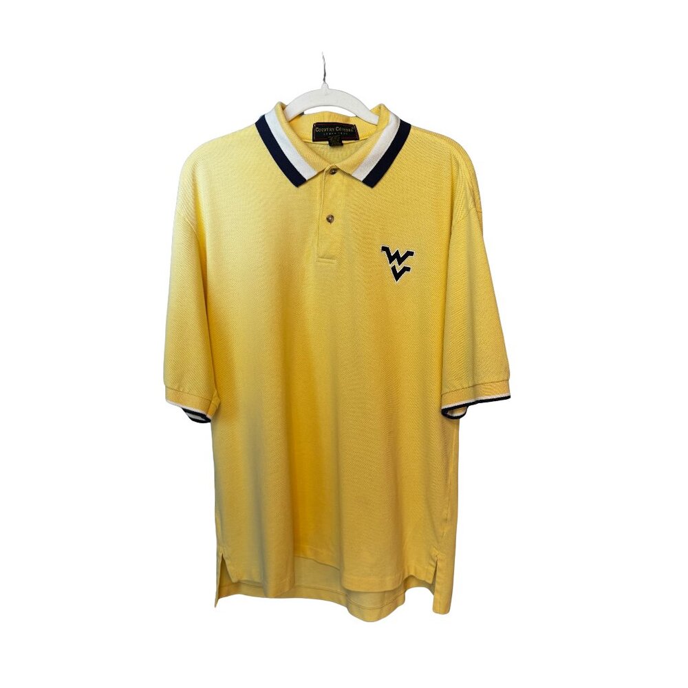 Vintage WVU Country Cottons Polo – 100% Cotton, Made in USA (Men’s L)